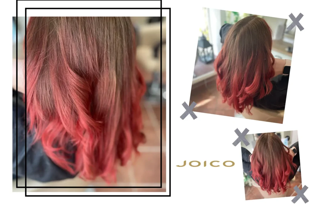 semi-permanent red balayage