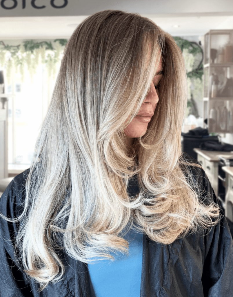 soft highlighted hair