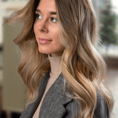 wavy blonde balayage