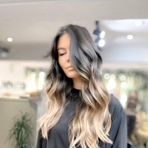 balayage on black hair