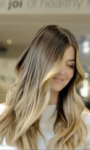 balayage with money piece